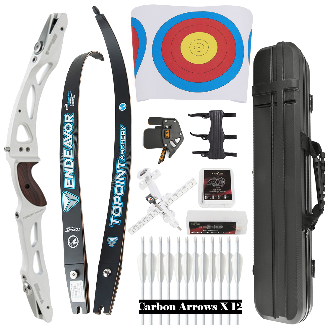 [Copy]Topoint Endeavor Archery Recurve Bow Riser 25" ILF Riser With Limbs