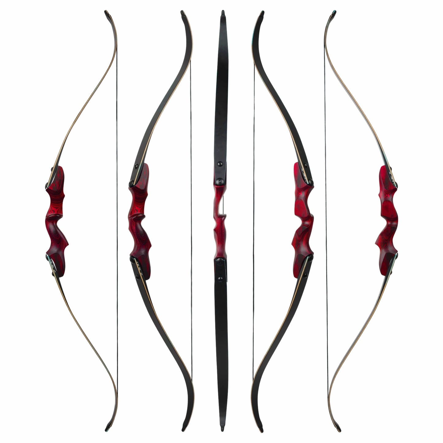 Black Hunter Longbow 20-60 Lbs Archery Bow Takedown Bow and Arrow Set