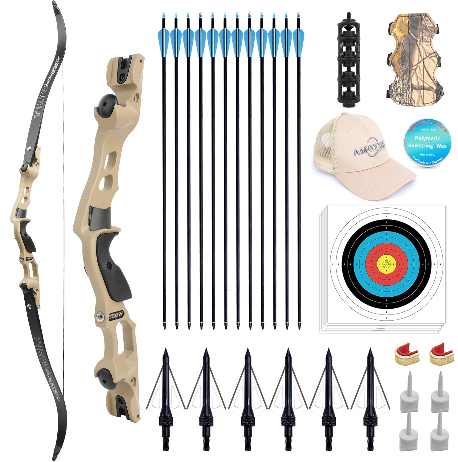 Hoyt Archery 62" Recurve Bow Hunting Kit
