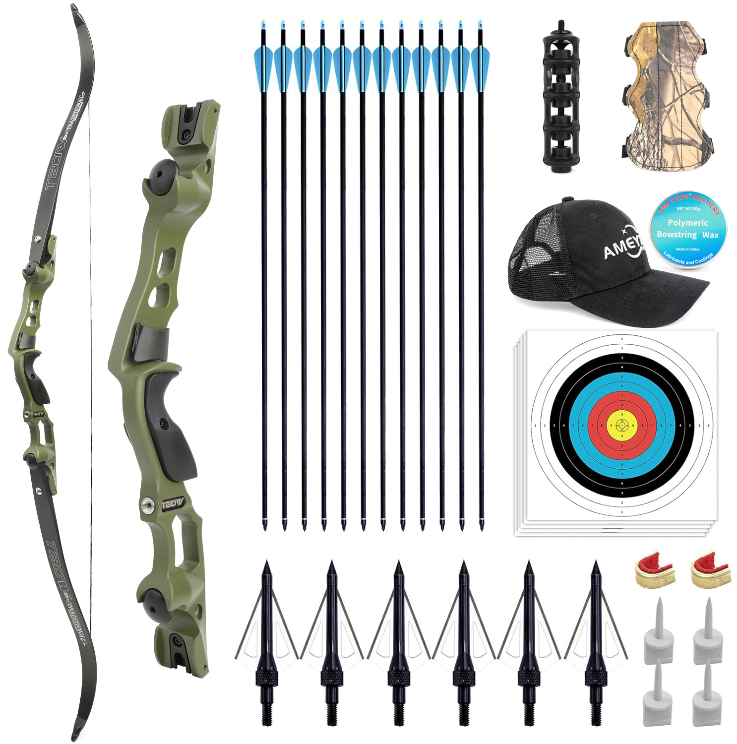 Hoyt Archery 62" Recurve Bow Hunting Kit