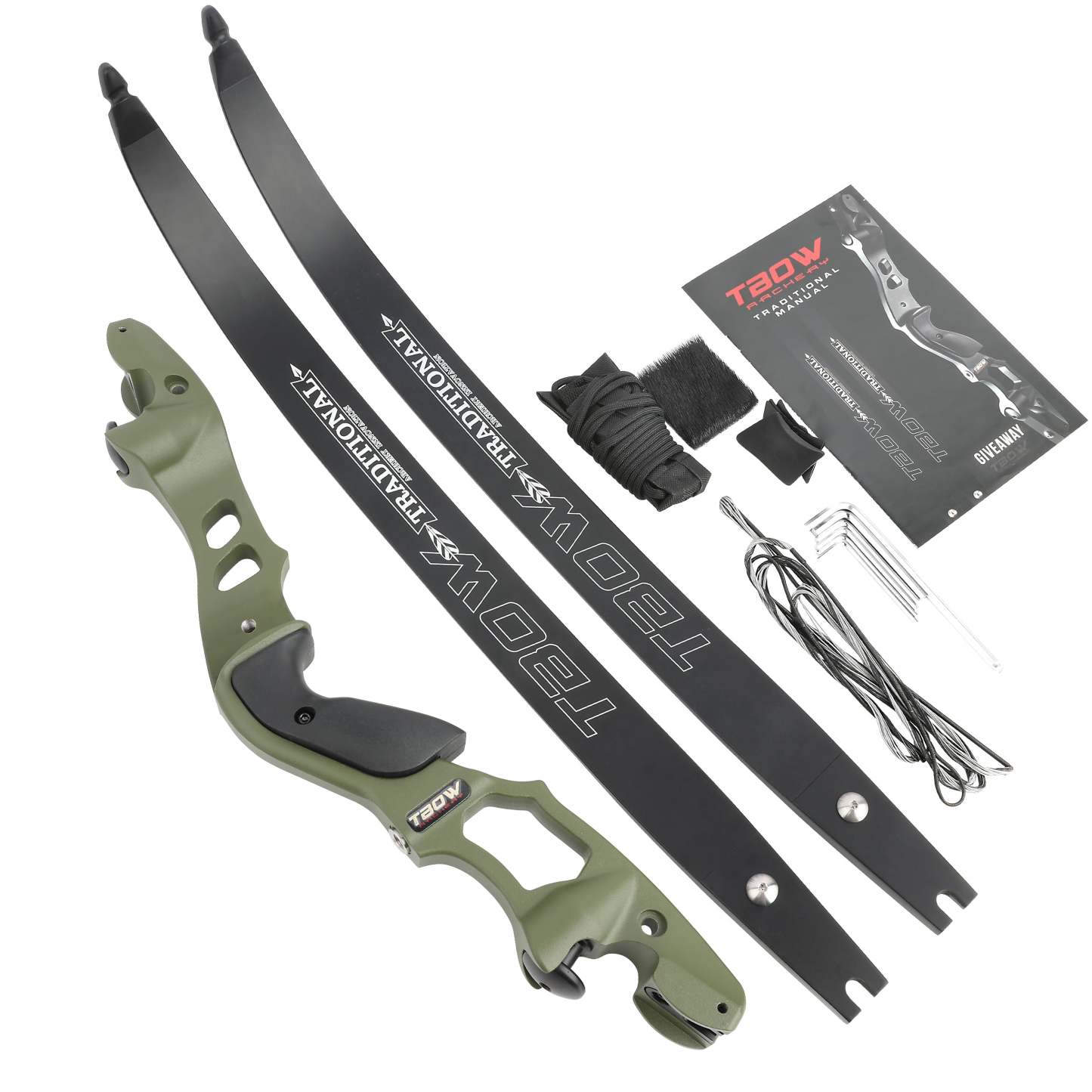 🎯AMEYXGS Archery TBOW 62" Recurve Hunting Bow ILF Target 20-65lbs-AMEYXGS Archery