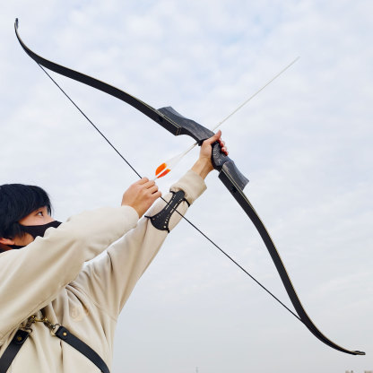 Reverse Hunting Recurve Bow 20-55LBS