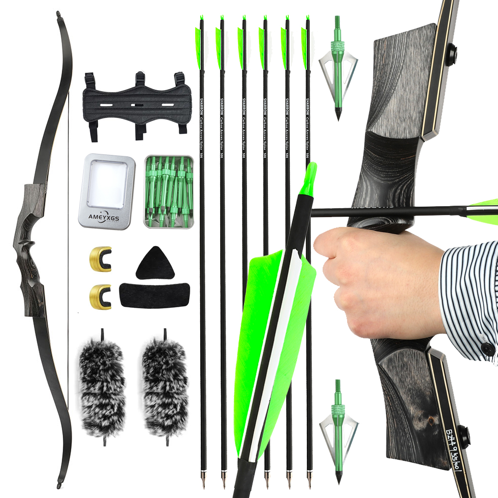 Reverse Hunting Recurve Bow 20-55LBS