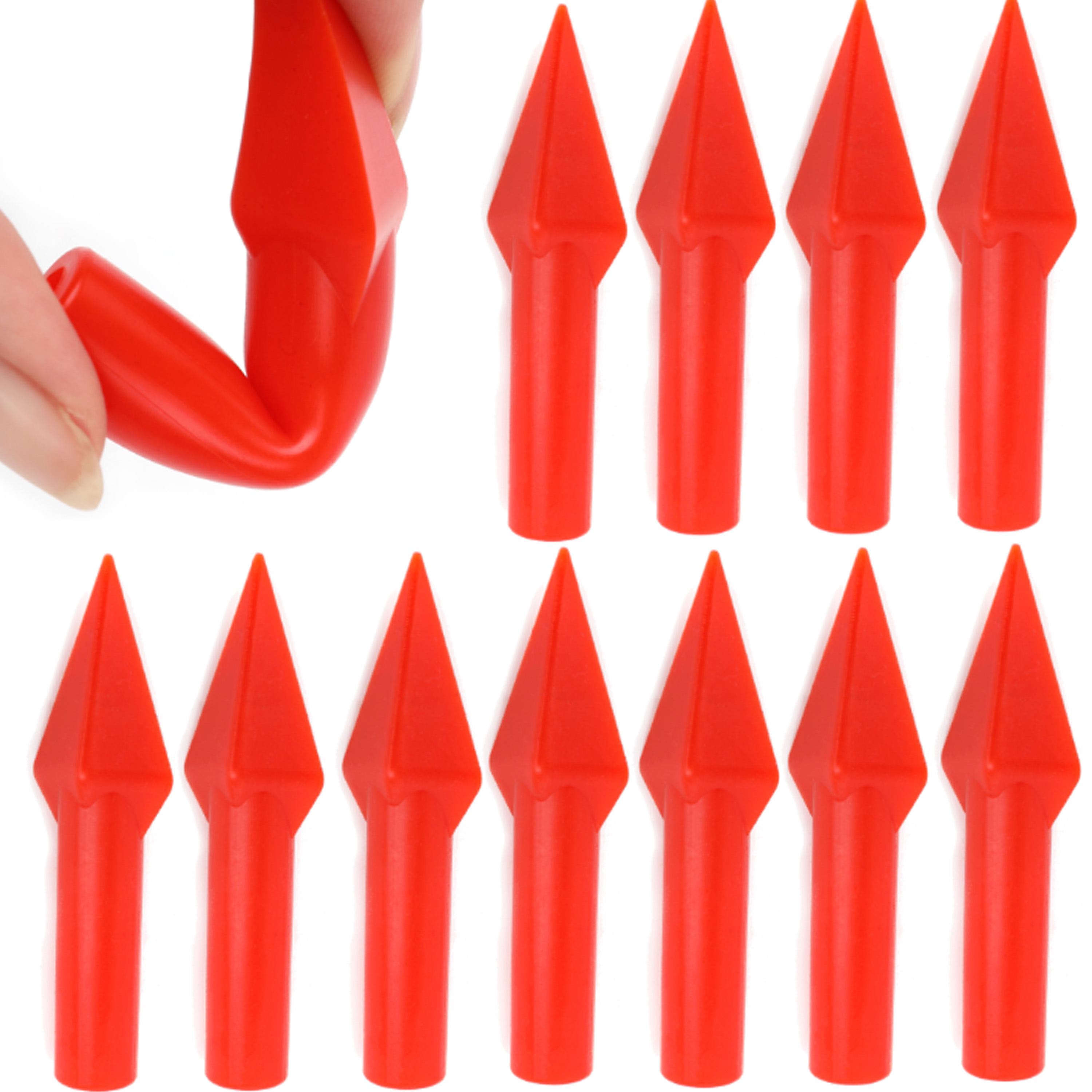Rubber Arrowhead 8mm Glue On Target Arrow Point
