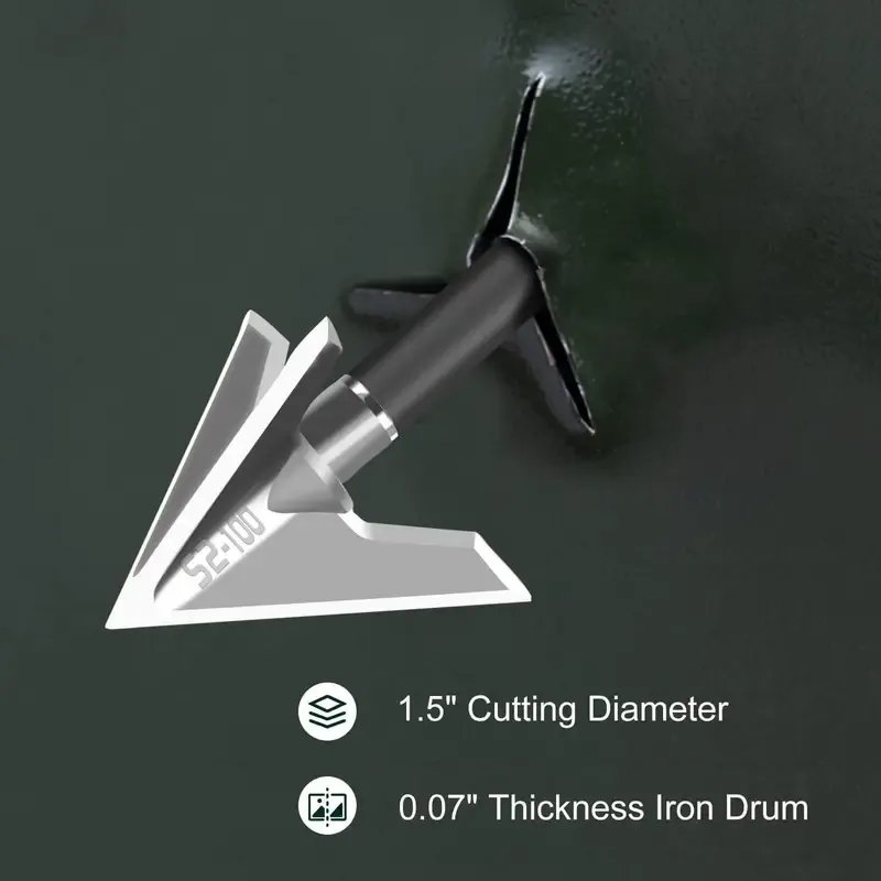 Fixed Blades Screw-in Archery Broadheads for Crossbows Bow