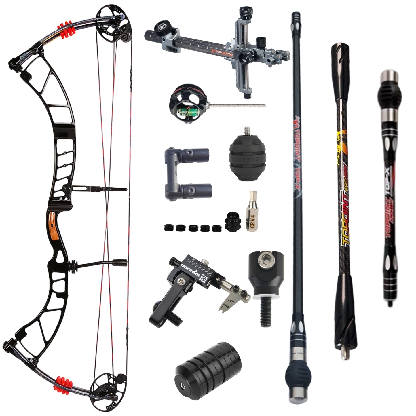 SANLIDA Competitive Compound Bow Kit 50-60lbs Hunting Archery