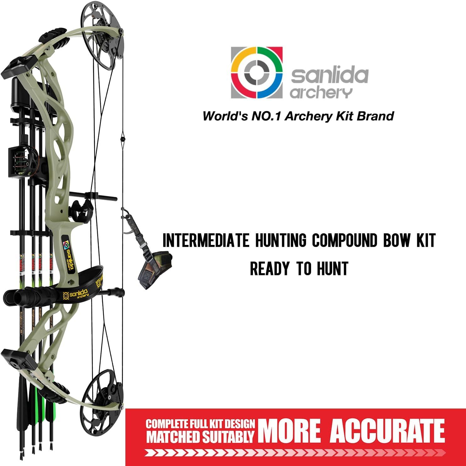 SANLIDA Dragon X9 Hunting Compound Bow Kit 0-70lb 310FPS