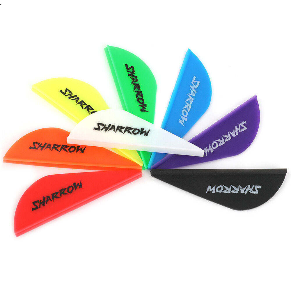 🎯SHARROW Archery Arrow Vanes 2" Rubber Fletche Feather DIY Bow and Arrows Target-AMEYXGS Archery