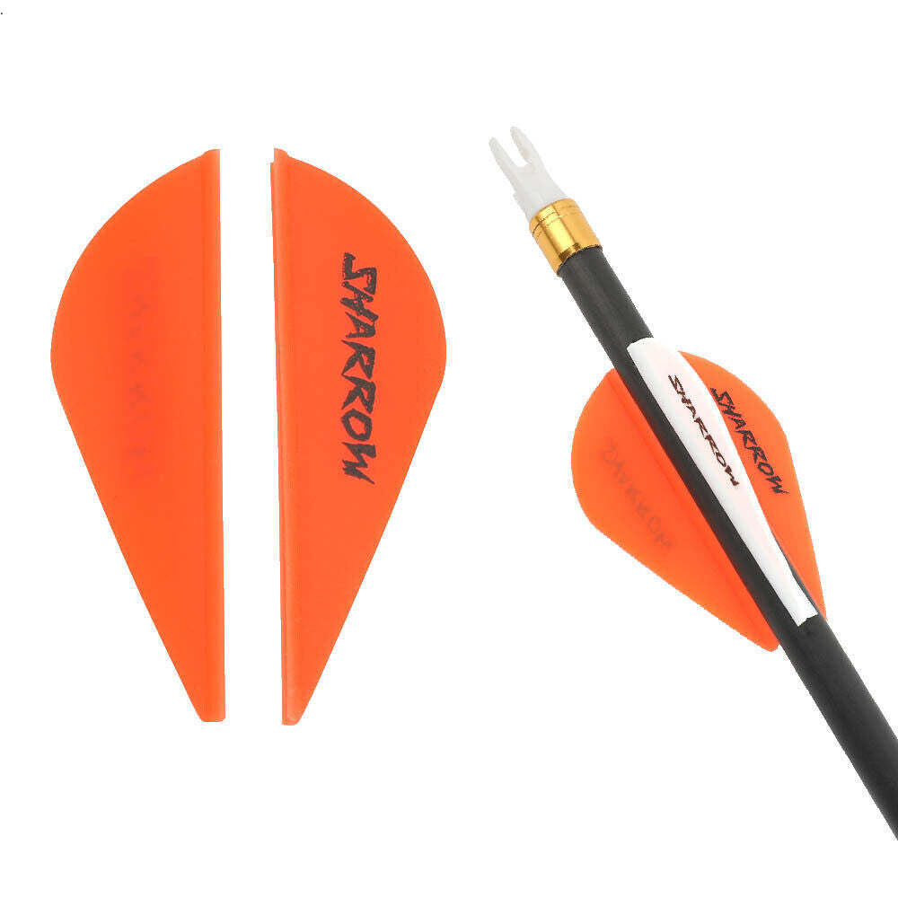 🎯SHARROW Archery Arrow Vanes 2" Rubber Fletche Feather DIY Bow and Arrows Target-AMEYXGS Archery