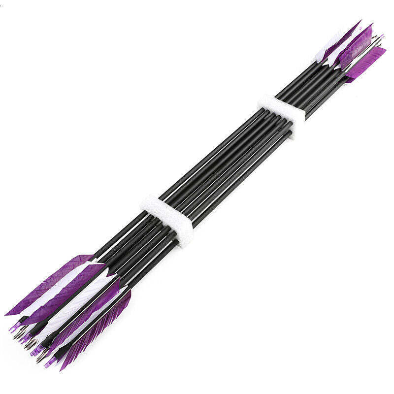 SHARROW Archery Carbon Arrows Flu Flu Feathers Target Tradition