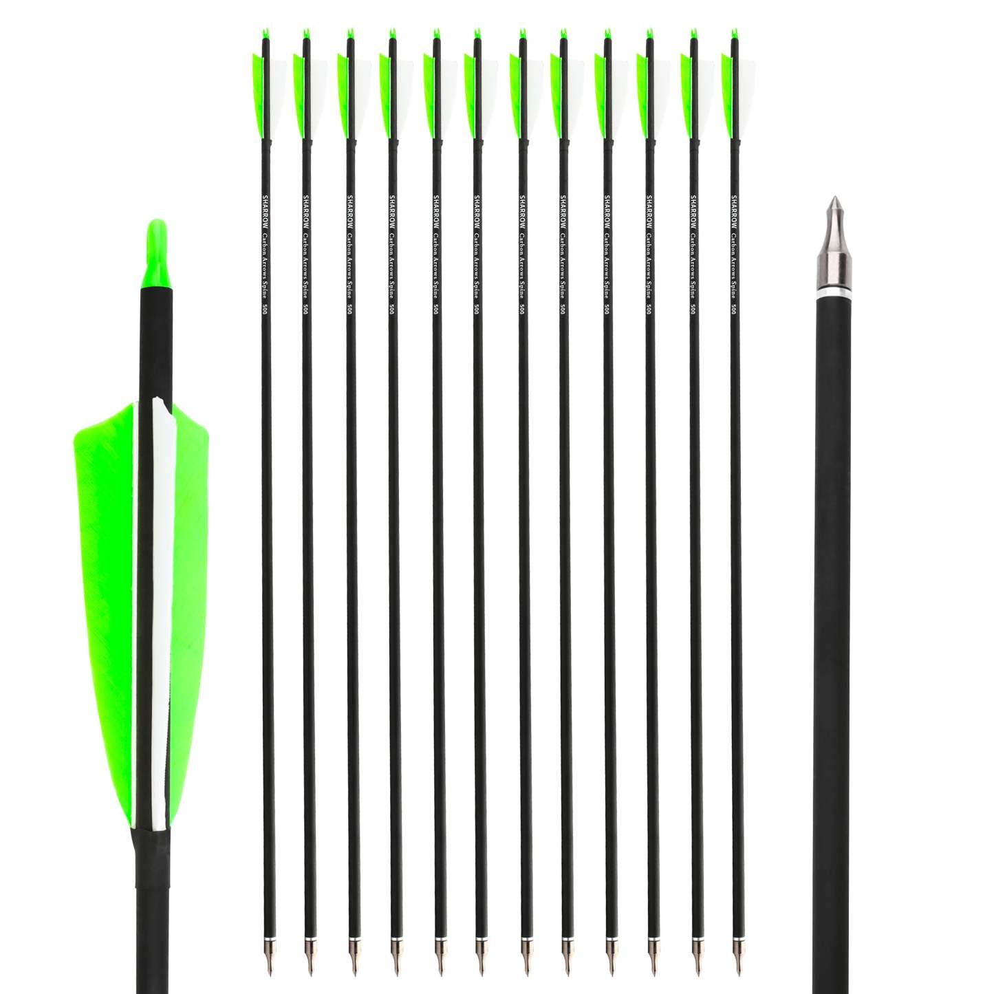 🎯SHARROW Archery Carbon Arrows for Compound Recurve Bow Competition-AMEYXGS Archery
