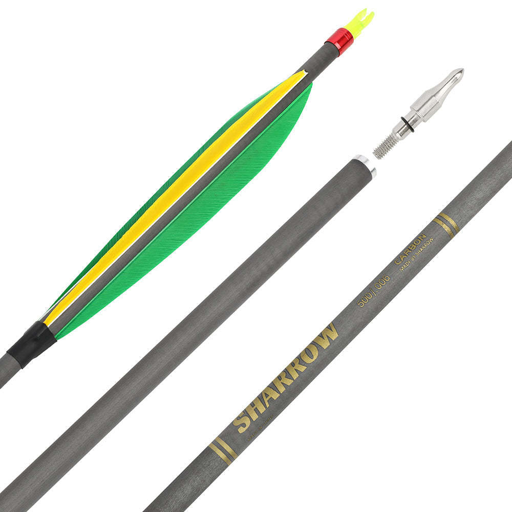 🎯SHARROW Archery Pure Carbon Arrows Hunting Practice Arrow-AMEYXGS Archery