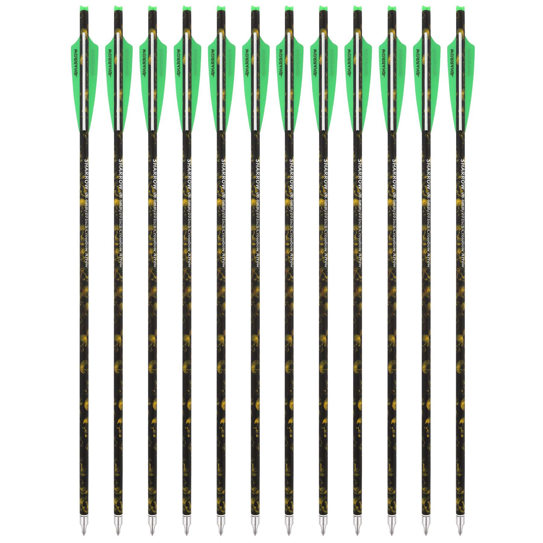 🎯AMEYXGS Crossbow Bolts - 16/17/18/20/22 Inch Camo Carbon Shaft Arrows-AMEYXGS Archery
