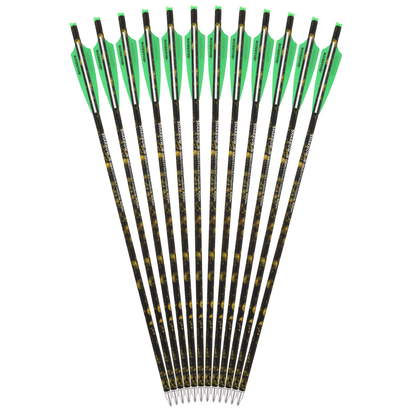 🎯AMEYXGS Crossbow Bolts - 16/17/18/20/22 Inch Camo Carbon Shaft Arrows-AMEYXGS Archery