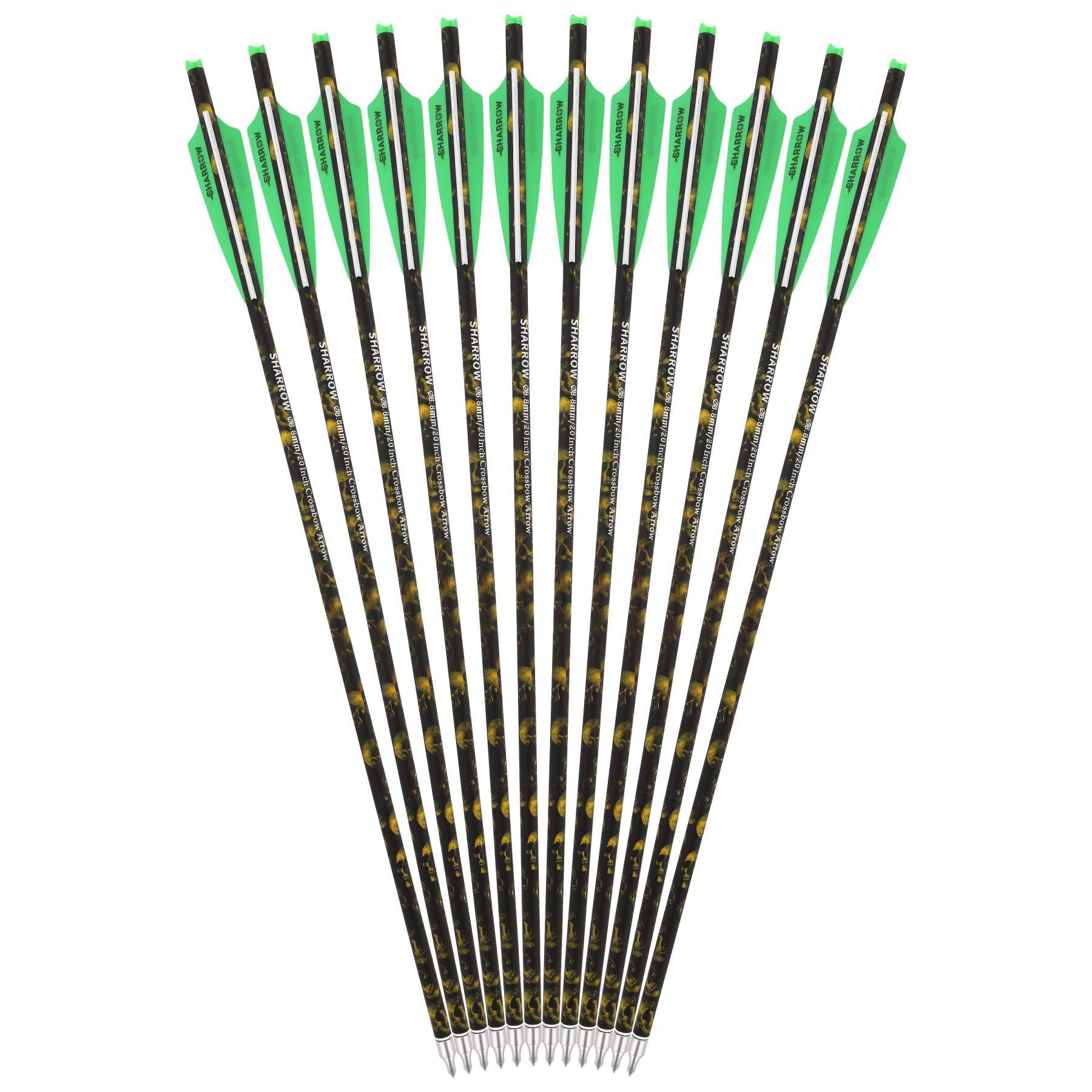 🎯AMEYXGS Crossbow Bolts - 16/17/18/20/22 Inch Camo Carbon Shaft Arrows-AMEYXGS Archery