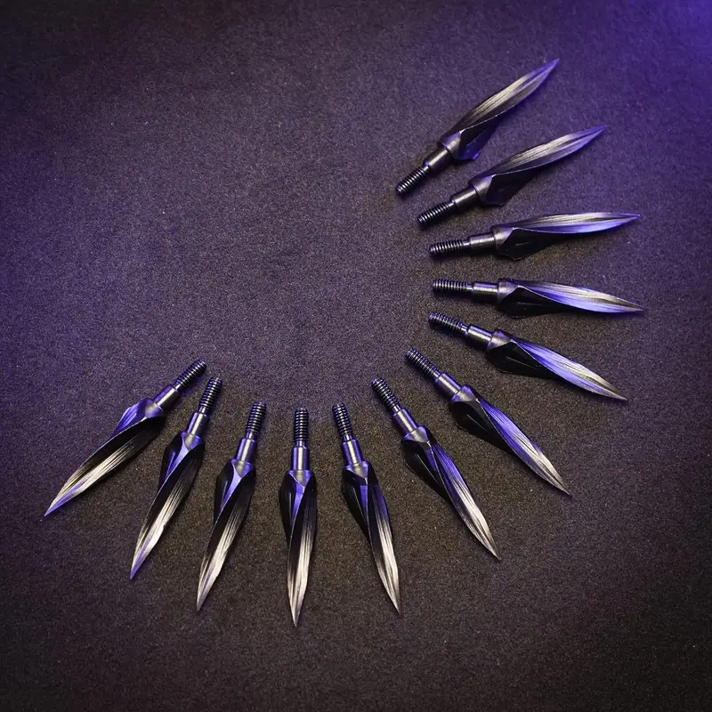 Screw-in Broadheads for Hunting Target Archery Beginners,125 Grain