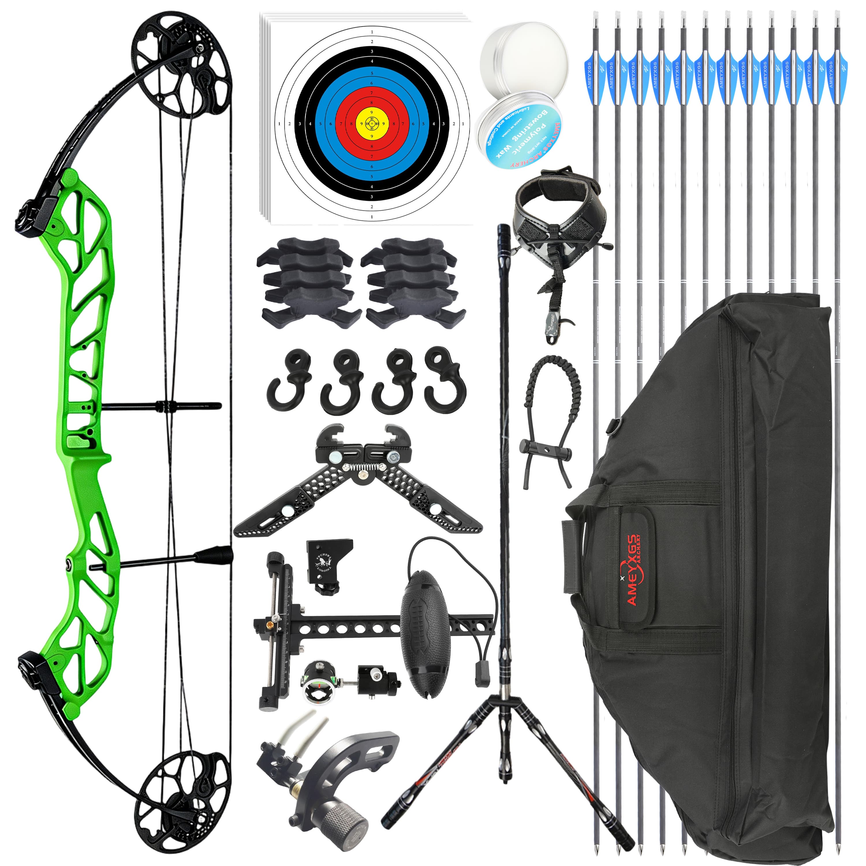 TOPOINT 19-60lbs Target Compound Bow Kit Shooting Archery