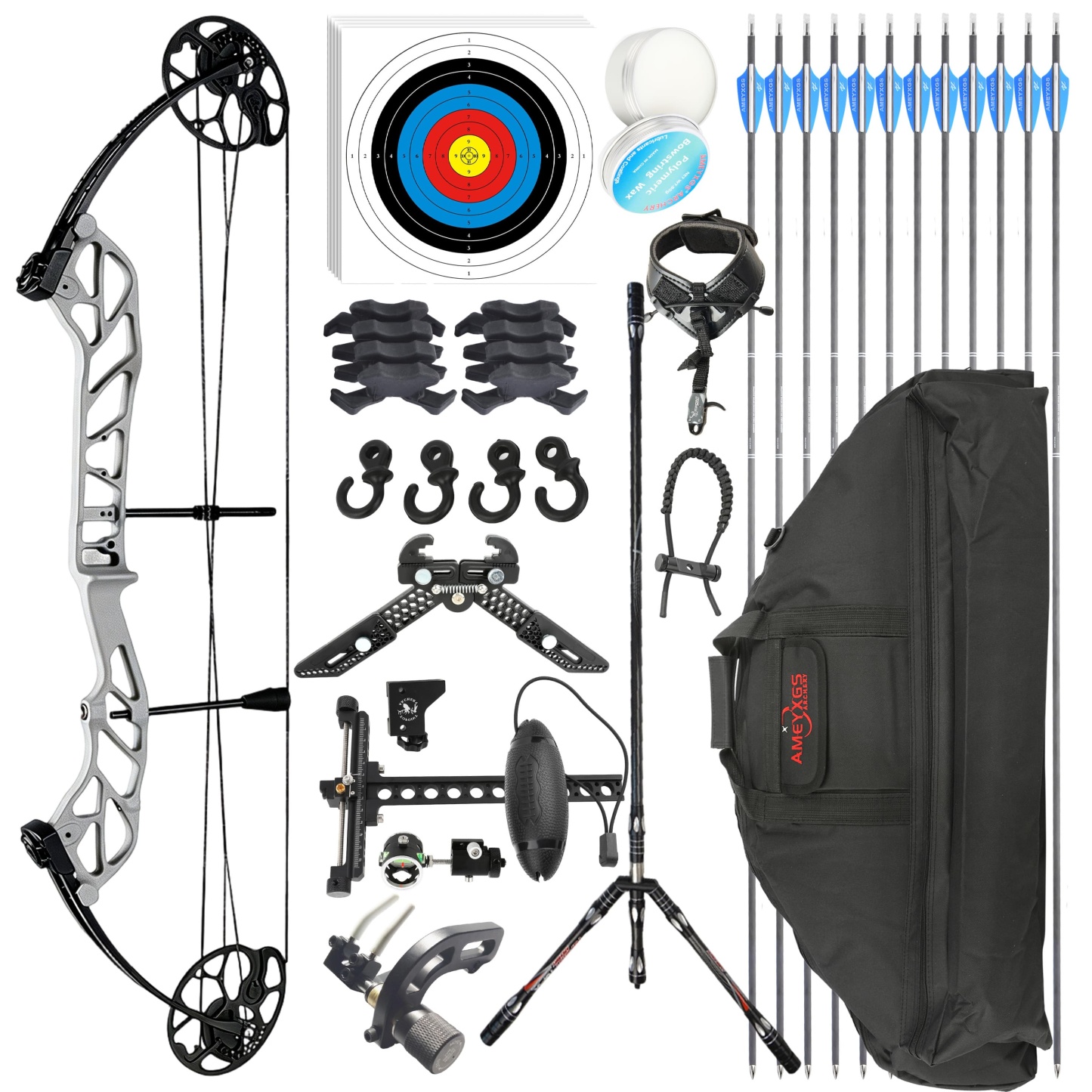 TOPOINT 19-60lbs Target Compound Bow Kit Shooting Archery