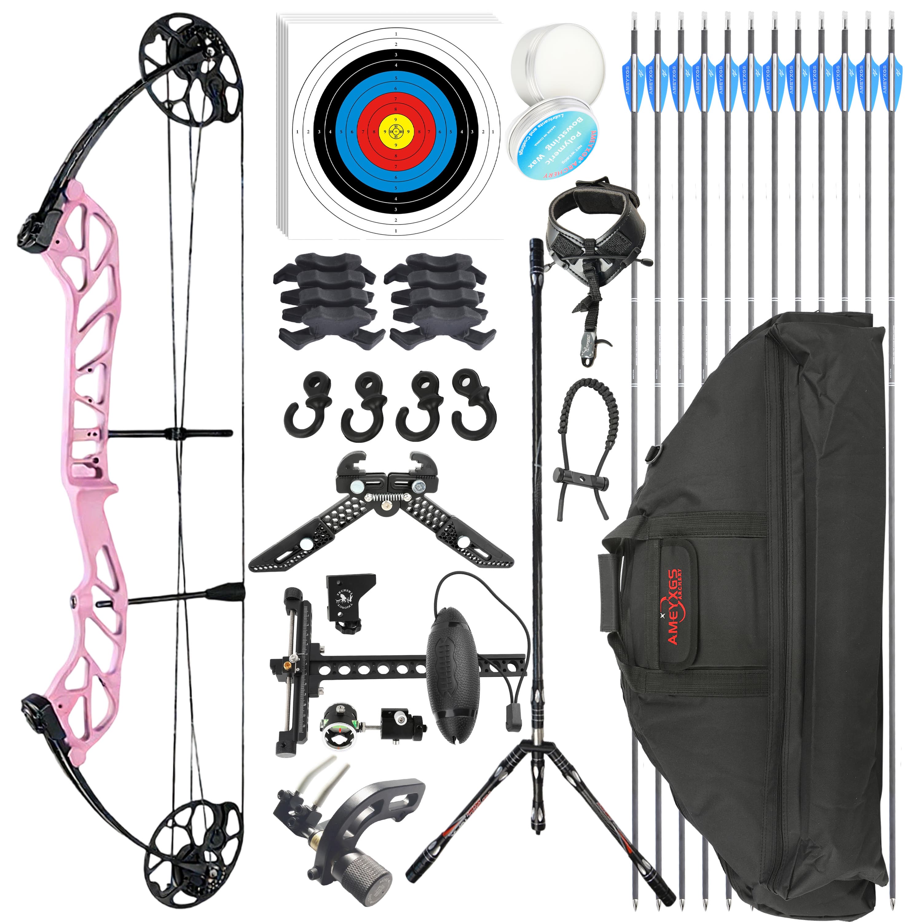 TOPOINT 19-60lbs Target Compound Bow Kit Shooting Archery