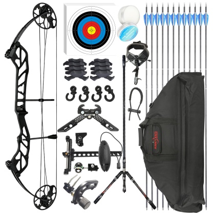 TOPOINT 19-60lbs Target Compound Bow Kit Shooting Archery