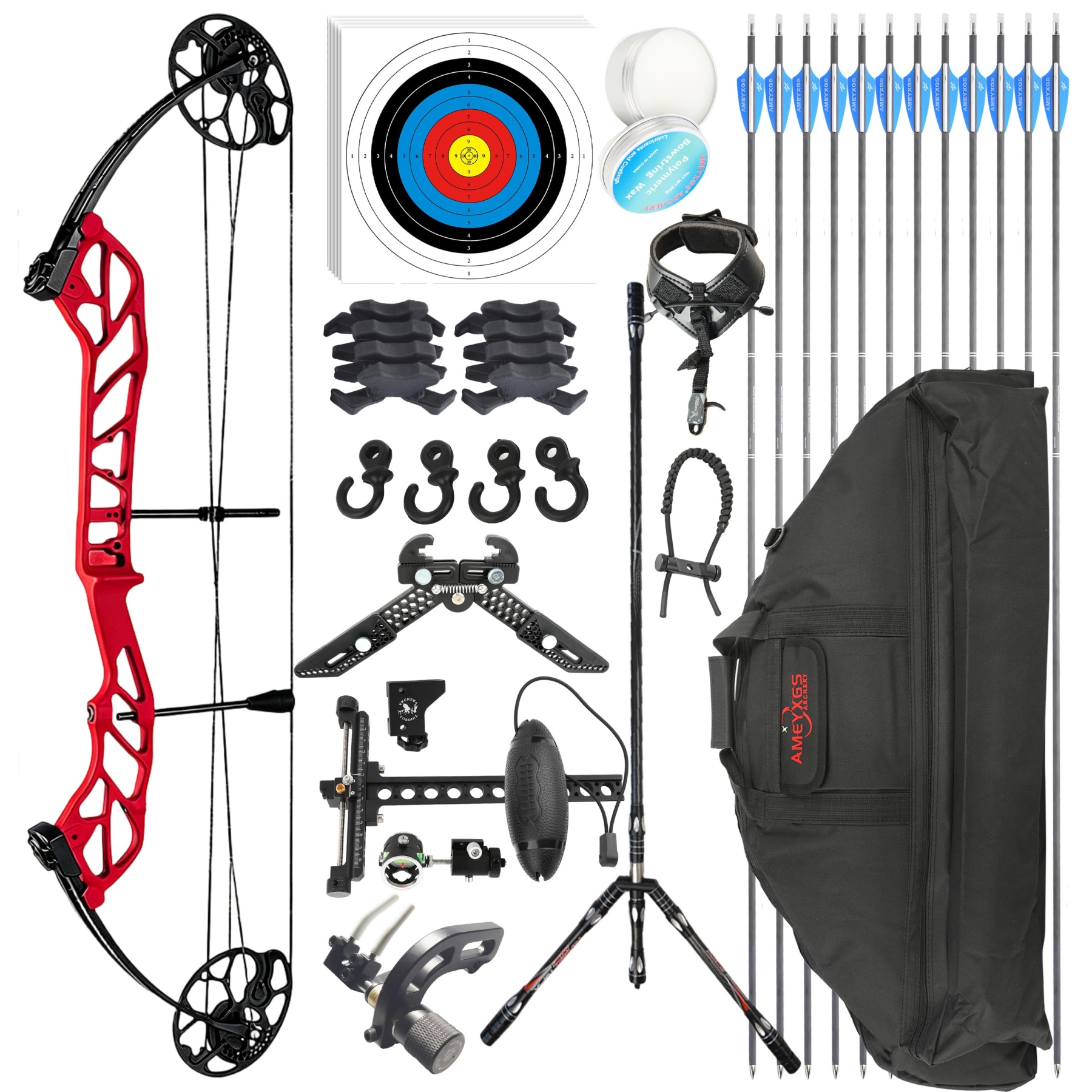 TOPOINT 19-60lbs Target Compound Bow Kit Shooting Archery