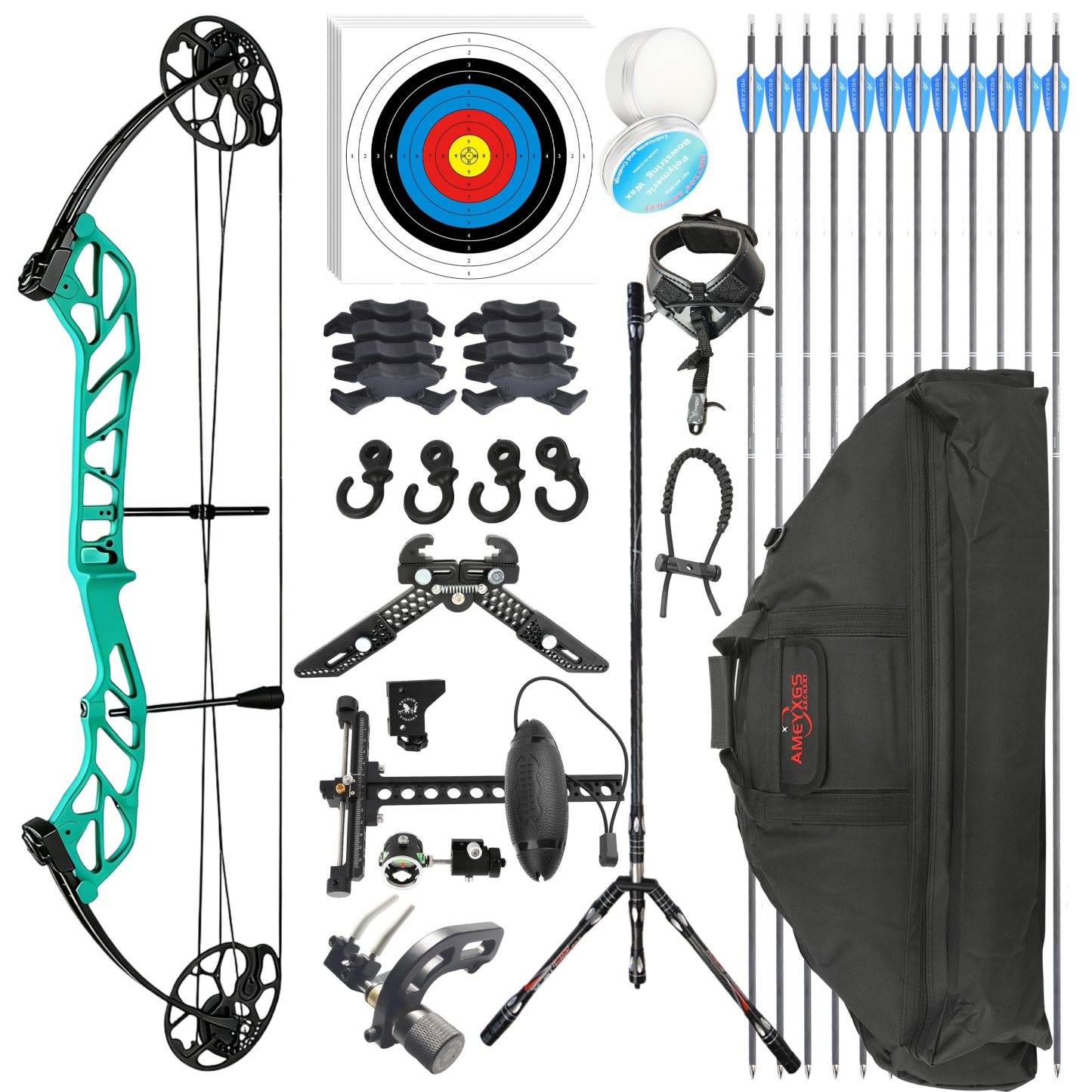TOPOINT 19-60lbs Target Compound Bow Kit Shooting Archery