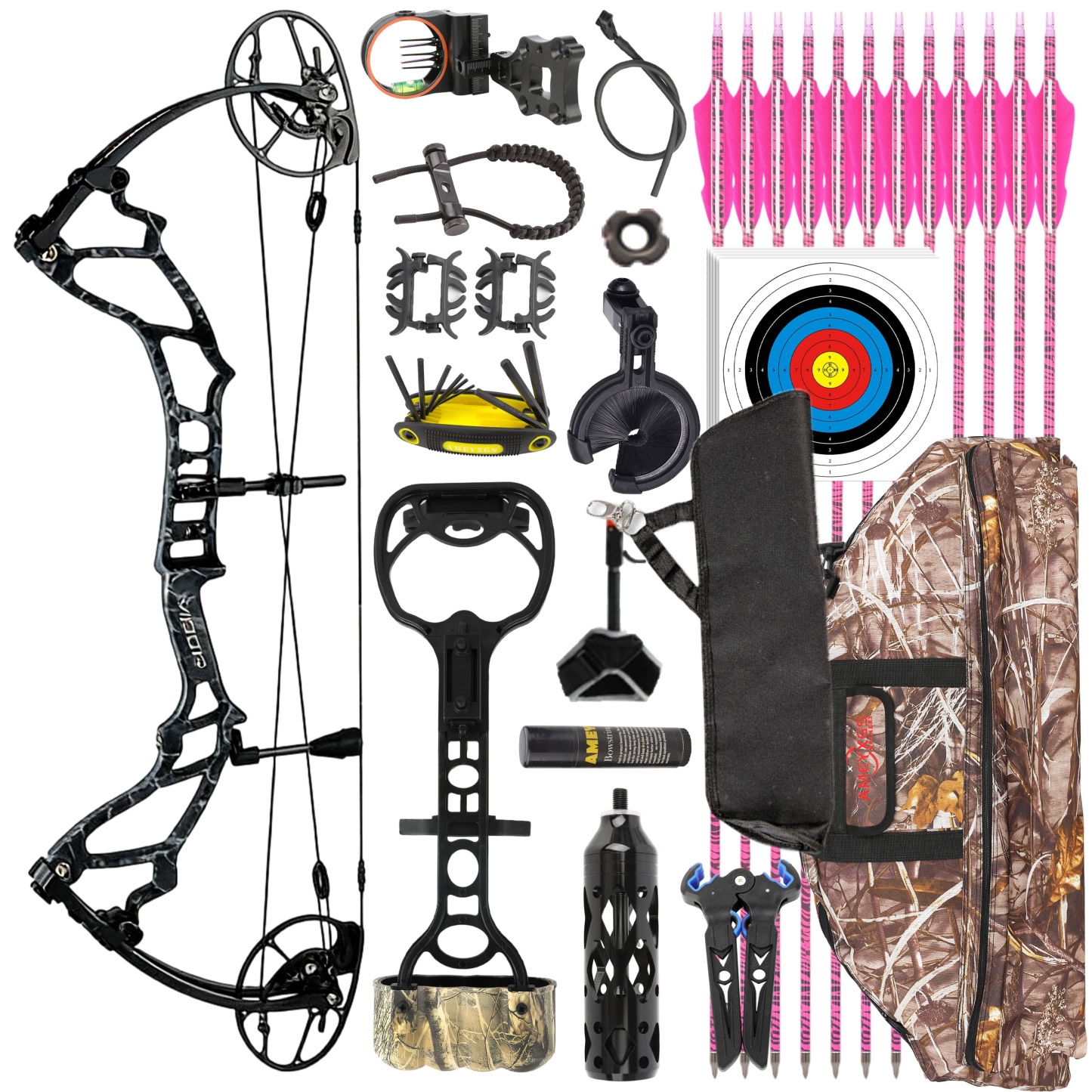 TOPOINT 40-70lbs Target Compound Bow Kit Hunting Archery