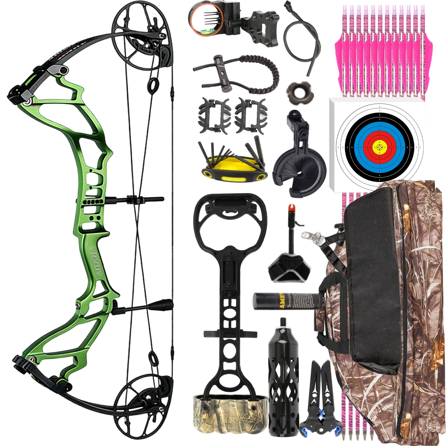 TOPOINT 40-70lbs Target Compound Bow Kit Hunting Archery