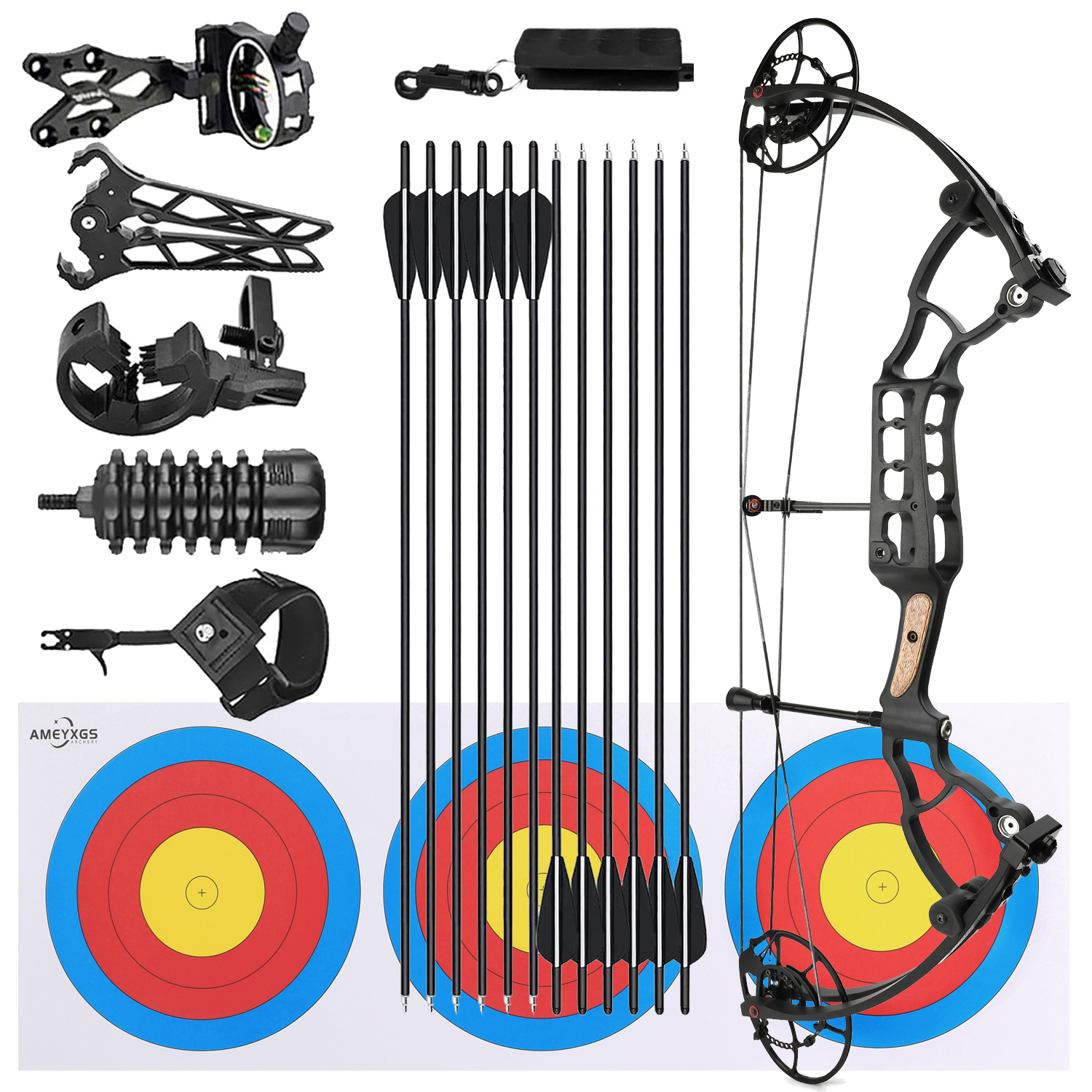 TUOLU Compound Bow and Arrows kit for Beginner Target