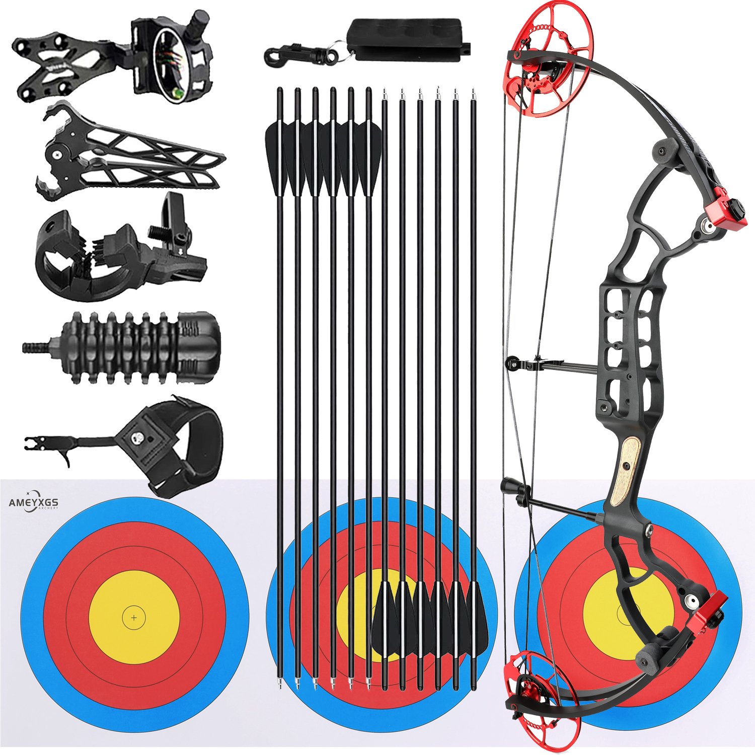 TUOLU Compound Bow and Arrows kit for Beginner Target 