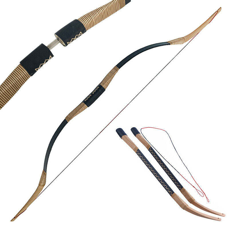 🎯Takedown Traditional 20-35lbs Wooden Horsebow Archery-AMEYXGS Archery
