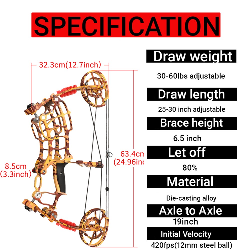 PRO Compound Bow Kit for Outdoor Hunting Season