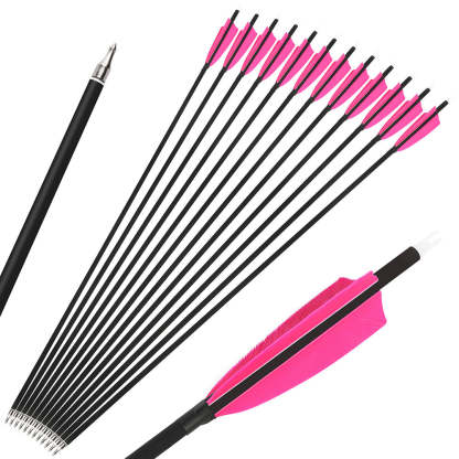 🎯 28" 30" 31" Carbon Arrows for Recurve Compound Bow Hunting-AMEYXGS Archery