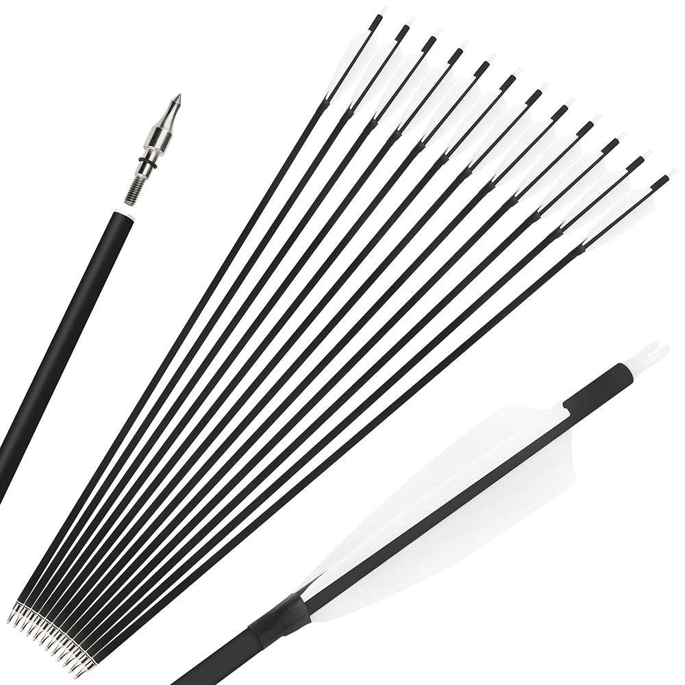 🎯 28" 30" 31" Carbon Arrows for Recurve Compound Bow Hunting-AMEYXGS Archery