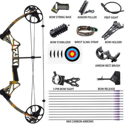 🎯Topoint M1 Compound Bow 19-70 LBS Hunting Target Archery-AMEYXGS Archery