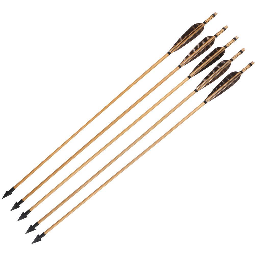 🎯Archery Traditional Wooden Arrows with Broadheads-AMEYXGS Archery