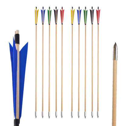 🎯Traditional Longbow Wood Archery Arrows Target Practice