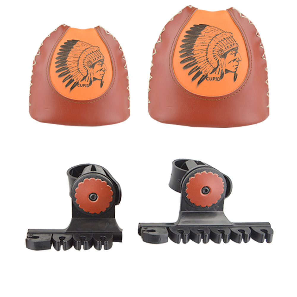 Traditional Quiver Brown Leather On recurve Bow Holder