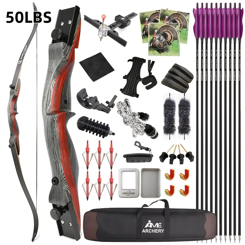 50LBS Recurve Bow Arrow kit – Traditional Style Archery Bow