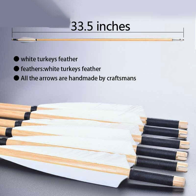 🎯Archery Handmade Turkey Feather Wood Arrows-AMEYXGS Archery