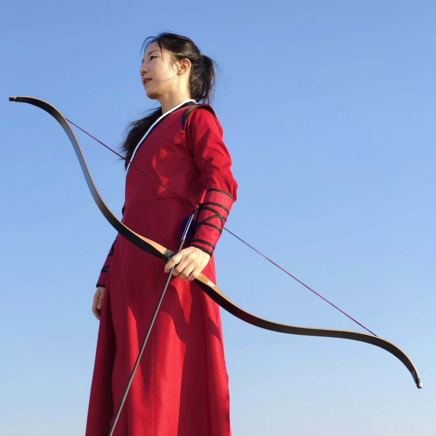 🎯Traditional Recurve Bow 57'' Handmade Horsebow 15-50LBS Archery-AMEYXGS Archery