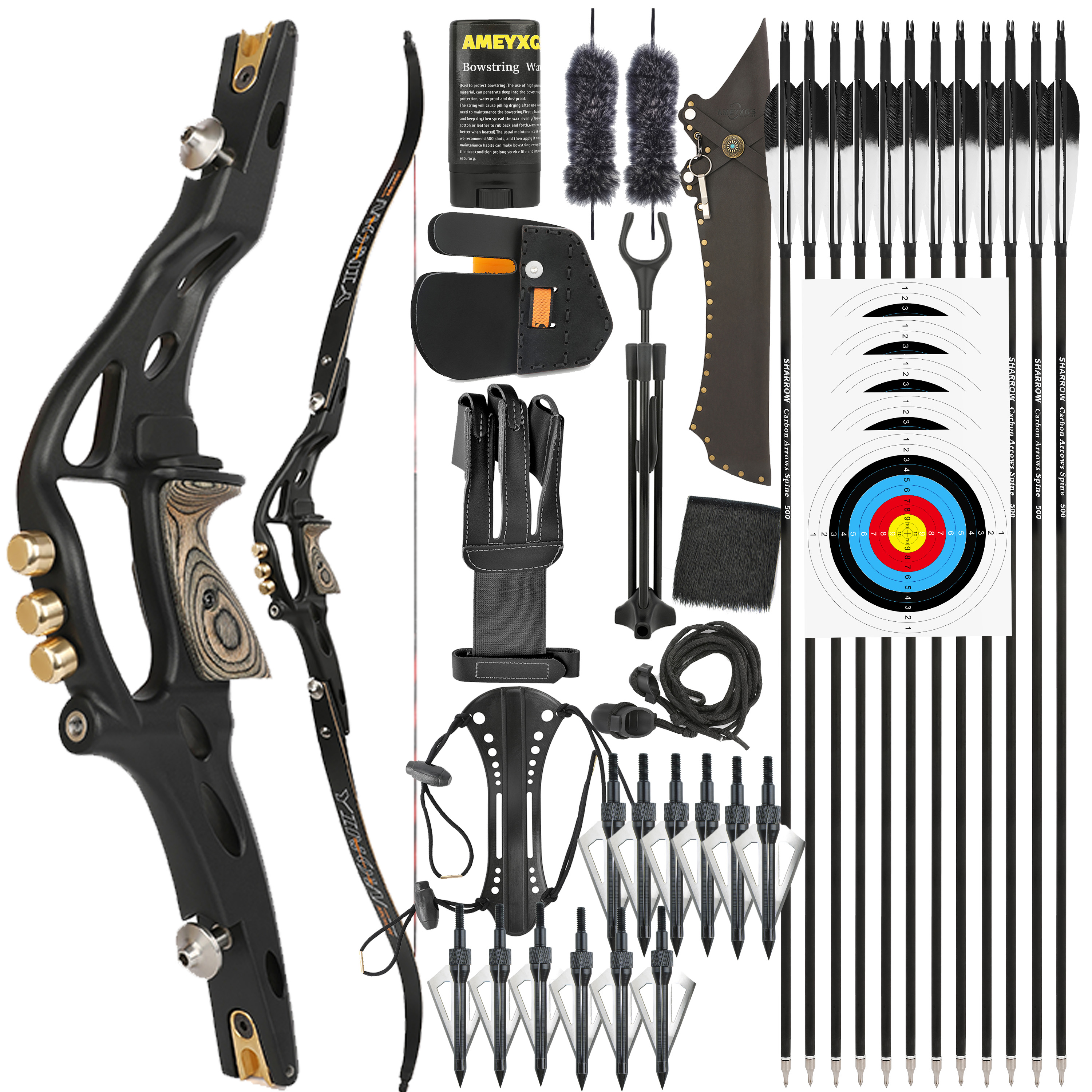 US IN STOCK ILF Recurve Bow 50lbs Alloy Riser Target Archery