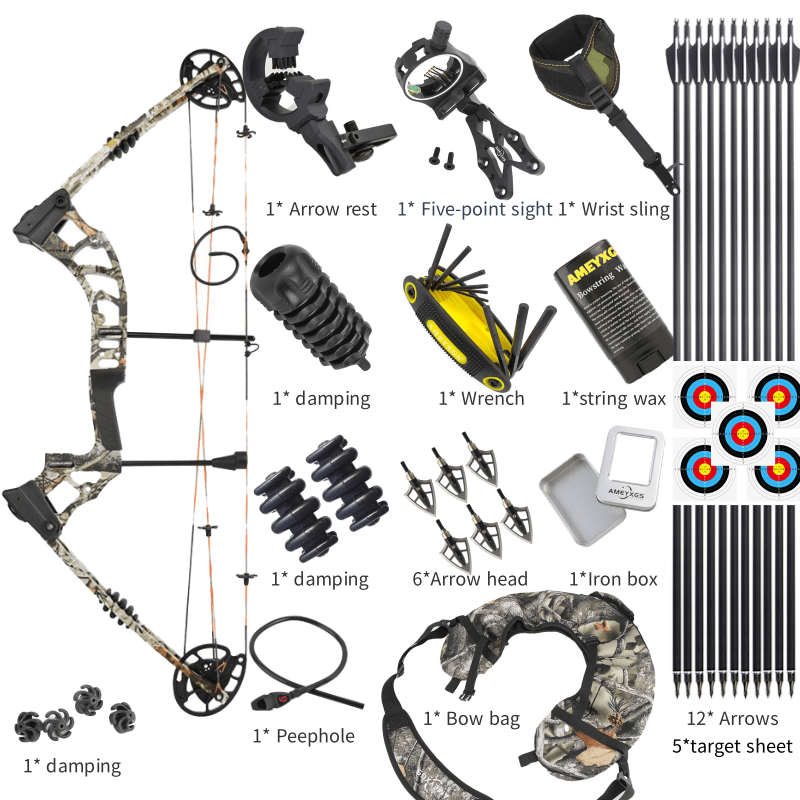 AMEYXGS Archery in Stock Training & Hunting M121A Compound Bow