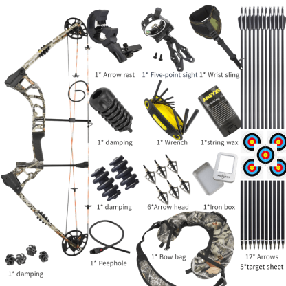 AMEYXGS Archery in Stock Training & Hunting M121A Compound Bow