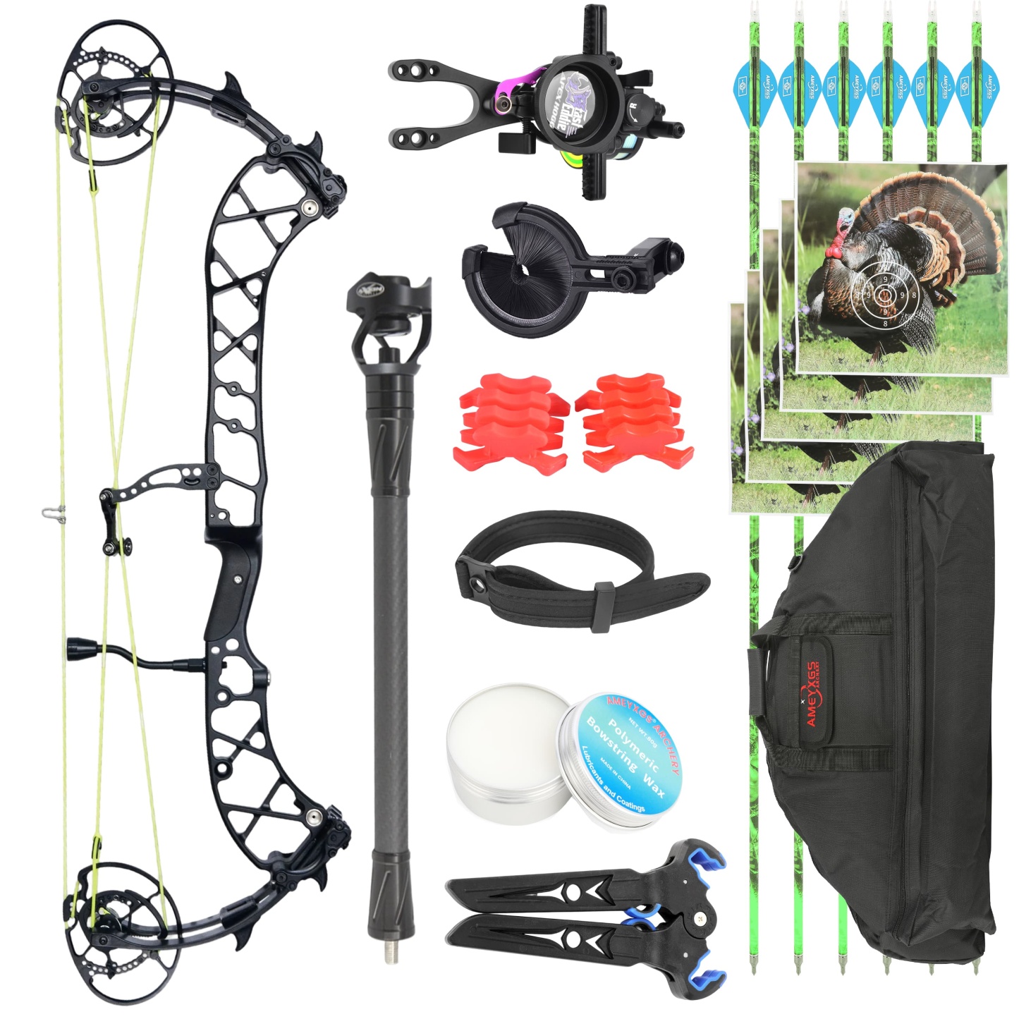 Wolf Leader 50-70lbs Target Compound Bow Kit Hunting Archery