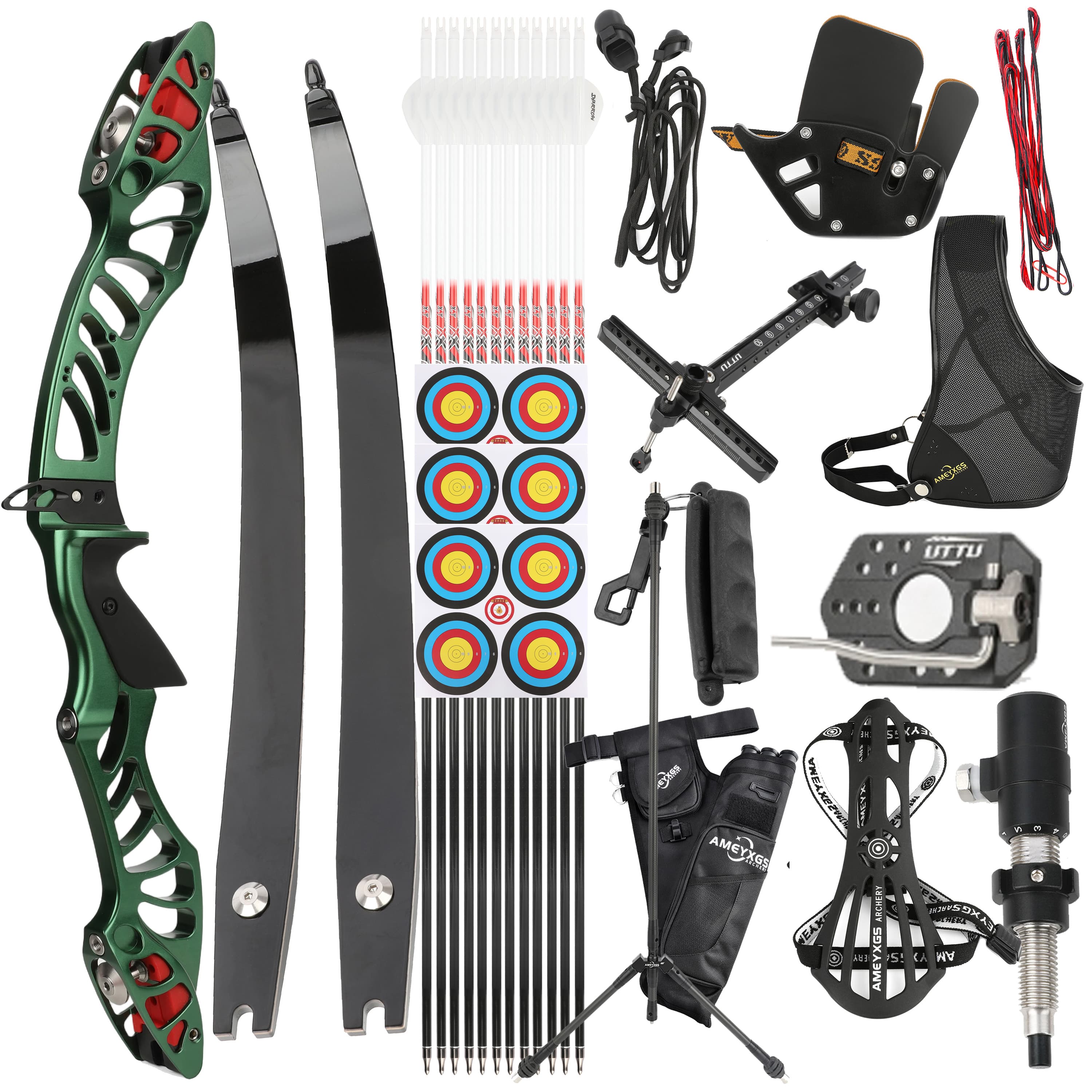 X-Pulse 16-40bs Recurve Bow Kit Takedown Shooting Archery