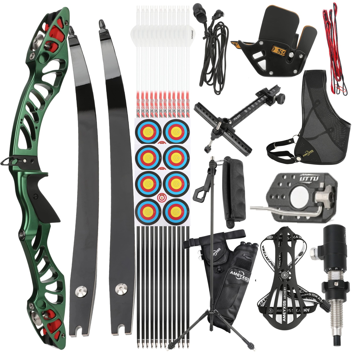 X-Pulse 16-40bs Recurve Bow Kit Takedown Shooting Archery