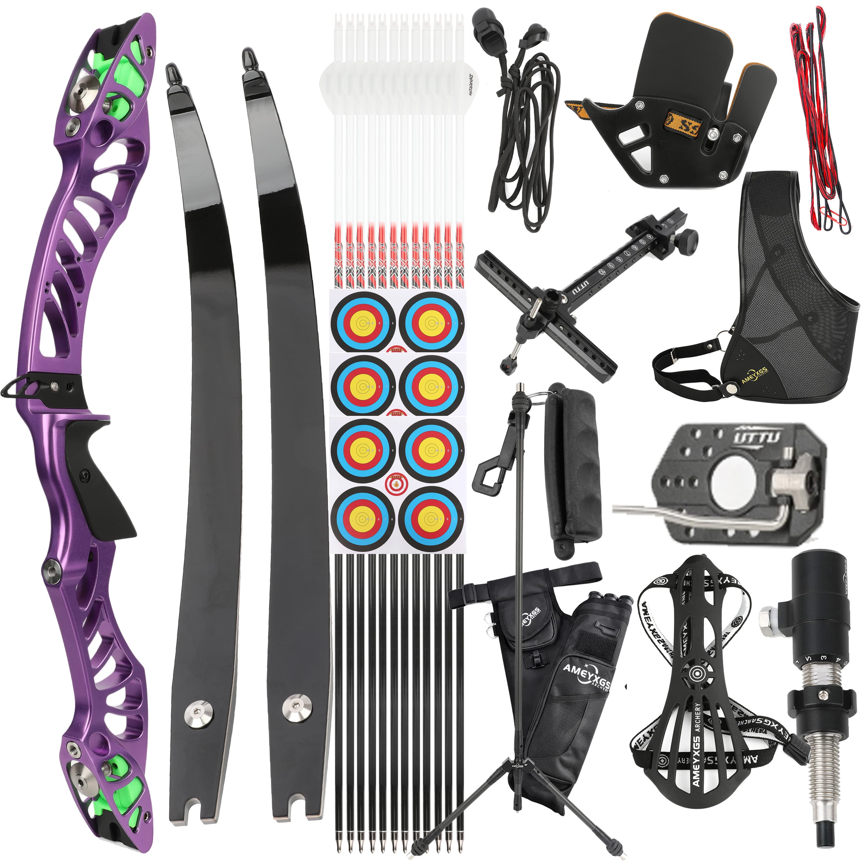 X-Pulse 16-40bs Recurve Bow Kit Takedown Shooting Archery