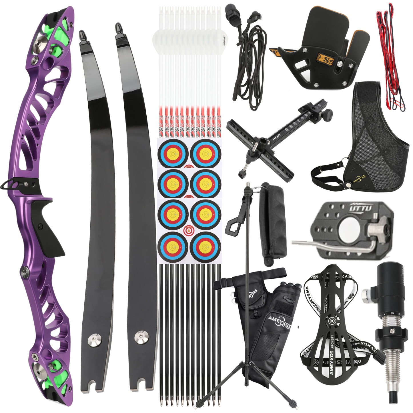 X-Pulse 16-40bs Recurve Bow Kit Takedown Shooting Archery