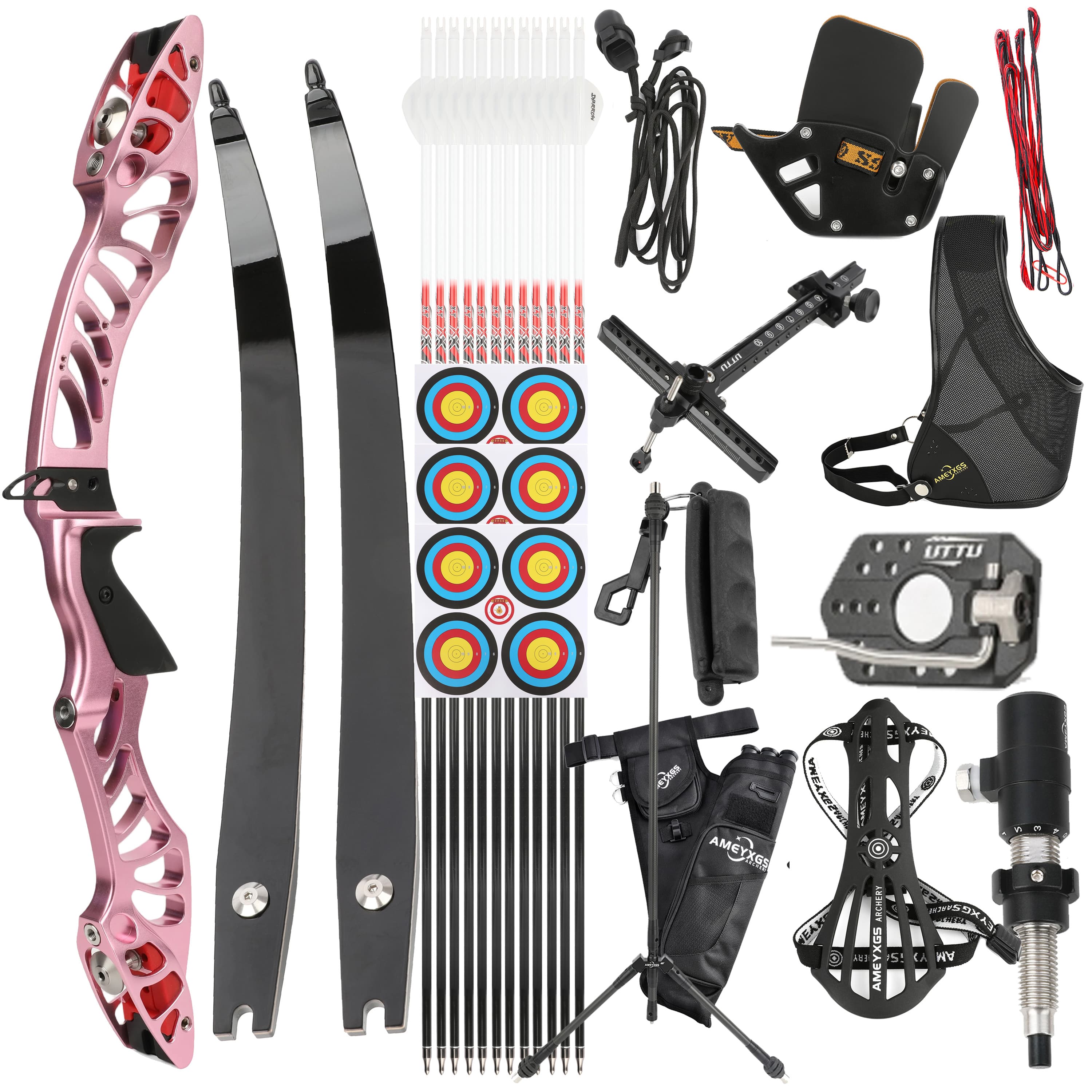 X-Pulse 16-40bs Recurve Bow Kit Takedown Shooting Archery
